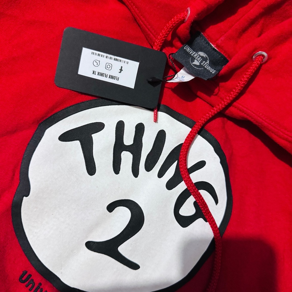 Universal Studios 'I'm with Thing 2' Sudadera Dr. Seuss, Red/ Size M